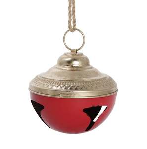 Jingle bell vintage stylish metal <b>Christmas</b> ornament for <b>Christmas</b> <b>tree</b> home <b>wall</b> decoration x mas new year made india - Product Image 1