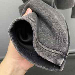 Chaqueta con cremallera completa vintage al por mayor con cremallera de lavado ácido logotipo personalizado 100% algodón sudadera básica estampada primavera invierno Sudadera con capucha básica - Product Image 5