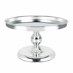 Wholesale Modern <b>Silver</b> Metal Cake Stand Plate High-Quality <b>Mirror</b> Finish Cupcake Display Pedestal for Hotel Catering Buffet - Product Image 4