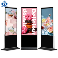 ZDHQ penjualan terbaik 4K cerdas layar sentuh LCD interaktif vertikal pemain iklan Digital lantai berdiri layar sentuh