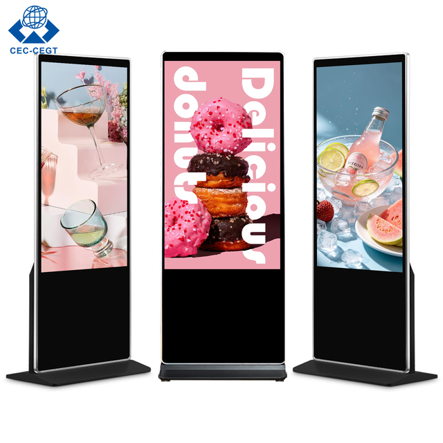 ZDHQ Best Selling 4K Smart Kiosk Vertical LCD Interactive Panel Digital Advertising Players Floor Standing Touch Screen