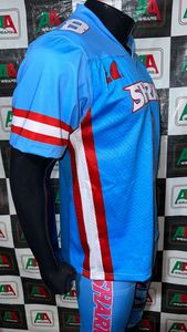 ผ้าทอลายทแยงระบายอากาศผ้าพลัสไซส์เสื้อเจอร์ซีย์ฟุตบอลอเมริกันแบบสั่งทำ - Product Image 2