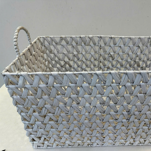 Eco-Friendly Luxury Rectangle <b>Water</b> <b>Hyacinth</b> <b>Storage</b> <b>Basket</b> for Multi-Purpose Use - Product Image 4