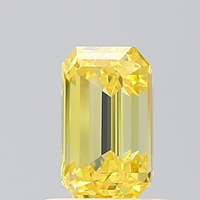 Diamante cultivado en laboratorio de corte esmeralda de 1 Ct VS1 Clarity Fancy color amarillo vivo IGI Diamante Suelto certificado para la fabricación de joyas