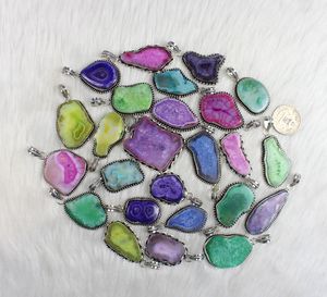 Collar con colgante de rebanada de cuarzo Solar al por mayor para mujer, increíble Ajuste de bisel, suministro de joyería con incrustaciones, regalo para niñas - Product Image 5