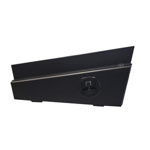 Boîte à outils robuste en aluminium pour plateau <span class=keywords><strong>de</strong></span> pick-up - Boîte <span class=keywords><strong>de</strong></span> rangement conique noir mat pour camion avec verrouillage à queue <span class=keywords><strong>de</strong></span> baleine - Product Image 1