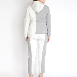 ชุดวอร์มผู้หญิงแบบมีฮู้ด 2 ชิ้น ผ้าโพลีเอสเตอร์ 100% แห้งเร็ว แขนยาว สไตล์ลำลอง ลายเรียบ สำหรับฤดูหนาว ขายส่ง - Product Image 2