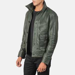 Chaqueta de Cuero PU Entallada para Hombre al por Mayor, Estilo Nuevo Personalizable, Chaqueta Bomber de Invierno con Decoración de Piel, Chaqueta Transpirable para Hombre - Product Image 2