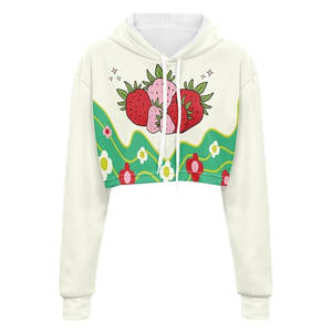 Sudadera Corta con Capucha para Mujer, Invierno, Manga Larga, Hombros Caídos, 100% Algodón, Ecológica, Secado Rápido, Venta al Por Mayor - Product Image 4