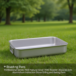 กระทะย่างและอบ รุ่น Professional Series 7000 Natural Silver 7040 ขนาด 30x22x6.5 ซม. ทำจากอะลูมิเนียม ใช้กับเตาแม่เหล็กไฟฟ้าได้ - Product Image 3