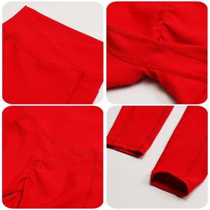 Conjunto de ropa deportiva con logotipo personalizado para mujer, mallas de yoga para gimnasio sin costuras y Sujetador deportivo, ropa deportiva - Product Image 6