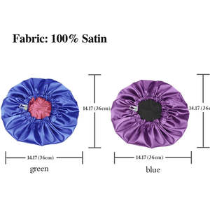 Best Selling Pakistan Manufacturing Custom Logo Wholesale Hair Cover Satin Bonnets Custom Logo Silk Customized Satin Bonnet - Product Image 5