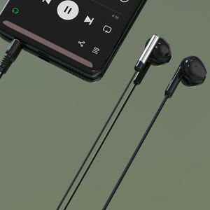 Écouteur de musique filaire EP-270 noir 1.2M avec microphone 3.5cm - Product Image 4