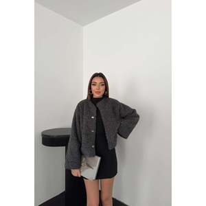 เสื้อแจ็คเก็ตขนสั้นสีสโมค - สีสโมค - Product Image 2