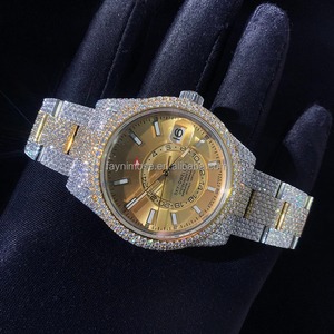 Montre de luxe pour homme entièrement sertie de moissanite VVS1, style hip-hop, automatique, mécanique, passe le testeur de diamant, haute qualité - Product Image 3