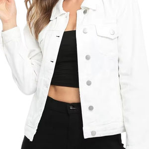 Chaqueta Vaquera Índigo Personalizada OEM para Mujer, Chaqueta Moderna de Alta Calidad, Elegante, Informal, a la Moda y Urbana - Product Image 6