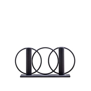 Support à bougies en aluminium contemporain, courbes artistiques, fait main, respectueux de l'environnement, ajoute une touche vintage aux maisons modernes - Product Image 3