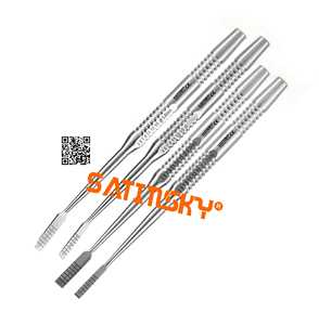 ชุดสิ่วผ่าตัดรากฟันเทียมชุดสิ่วโค้งตรง4ชิ้น/เซ็ตคู่มือคุณภาพเยอรมันได้รับการรับรอง CE - Product Image 1