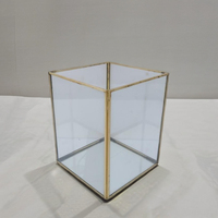 Lanterne carrée en verre pour bougie, support de bougie chauffe-plat fait main, décoration de Noël pour la maison – Offre Spéciale