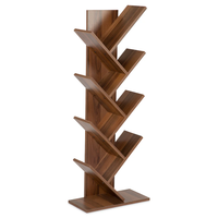 Vente chaude-Bibliothèque d'arbre en bois, bibliothèque d'arbre sur pied dans le salon/la maison/le bureau, étagère de rangement en bois