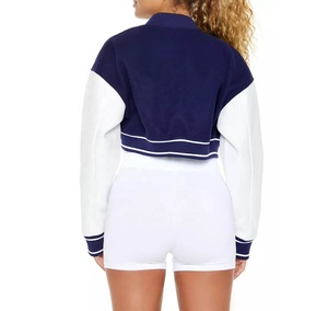 Chaqueta Varsity de Baloncesto Vintage de Invierno Personalizada OEM, Tejida en Lana con Decoración Bordada - Product Image 6