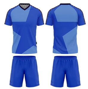 Camisetas de fútbol de cuello alto de manga corta para adultos de 100% poliéster de secado rápido con impresión Digital - Product Image 3