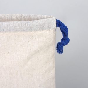 Dark Blue <b>Drawstring</b> Fabric <b>Pouch</b> 6 W X 8 H Screen Printing for Packaging Promotions Jewelry Food Shopping Customizable Logo - Product Image 4