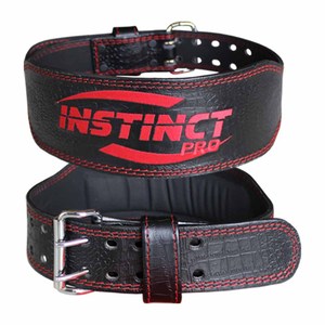 Cinturón de Gimnasio de Cuero Vacuno Ligero de Nuevo Diseño al por Mayor con Cierre de Hebilla y Soporte Dorsal Plegable para Levantamiento de Pesas - Product Image 1