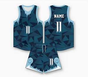 Uniformes de baloncesto sin mangas de talla grande transpirable personalizados profesionales para adultos con combinación de colores deportivos - Product Image 5