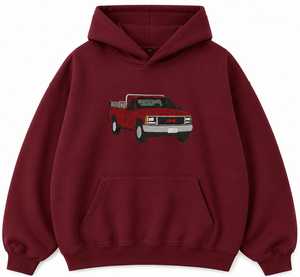 เสื้อฮู้ดดี้ผ้าฟลีซปักลายโลโก้ GMC สีแดงวินเทจ ขนาดใหญ่พิเศษ สำหรับทุกเพศทุกวัย ไซส์ XL - Product Image 2