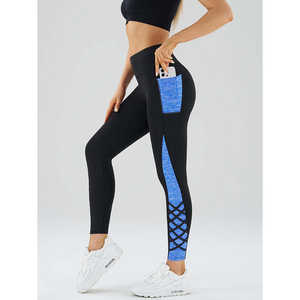 Pantalones de Yoga de Cintura Alta para Mujer, Leggings Deportivos No Transparentes con Bolsillo Lateral, Pantalones Elásticos para Gimnasio, Correr y Pilates, Color Sólido - Product Image 6