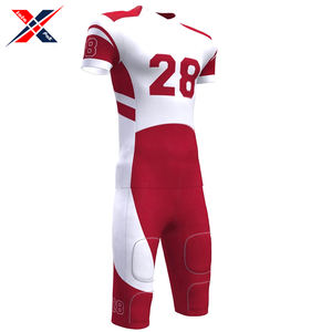 <b>White</b> &Red Color Wholesale Rate Pakistan Made American <b>Football</b> Jersey Team Wear 100% Polyester Fabric Breathable Quality - Product Image 6