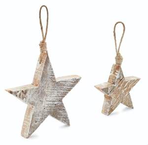 Adornos colgantes navideños de Madera hechos a mano con hilo de yute, perfectos para la decoración navideña de La Granja - Product Image 2