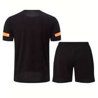 Conjunto Deportivo Informal Transpirable de Verano para Gimnasio, Correr, Trotar, Camiseta de Compresión para Hombre, Pantalones Cortos de Punto de Secado Rápido para Entrenamiento