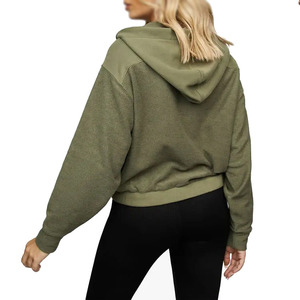 Sudadera con Capucha y Cierre de Cremallera de Alta Calidad, Ajustada, de Algodón, con Cuello Alto, 14 Cremalleras, para Mujer, Venta al por Mayor - Product Image 2