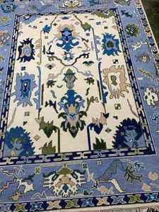 NOEUD RUG fait à la main noué de haute qualité laine Oushak nouveau moderne brodé travail doublure motif tapis pour salon, chambres à coucher - Product Image 5