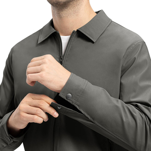 Veste coupe-vent sur mesure en gros, fermeture éclair, imperméable, légère, pour hommes, course à pied, extérieur, style classique, veste tendance pour hommes - Product Image 2