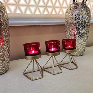 Bougeoir en fer personnalisé tendance décor à la maison bougeoir fini antique - Product Image 2