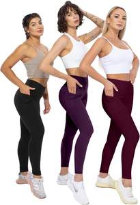 Leggings avec poches pour femmes, pantalon de yoga d'entraînement à taille haute pour le contrôle du ventre - Product Image 6