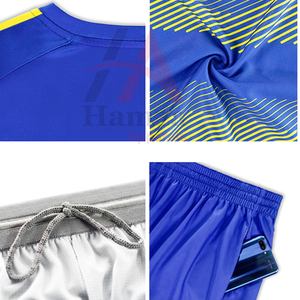 Venta al por mayor de diseño personalizado sublimación impreso uniforme de fútbol bajo MOQ cuello en V transpirable ligero 100% poliéster - Product Image 6