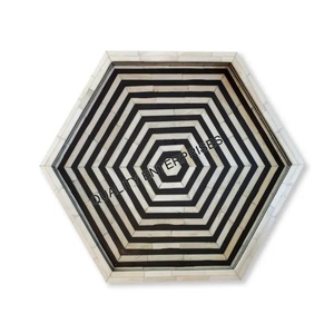 Eco-Friendly Degradable Natural Luxury Bone Inlay <b>Serving</b> <b>Tray</b> with Customized Quantity for <b>Party</b> Use - Product Image 5