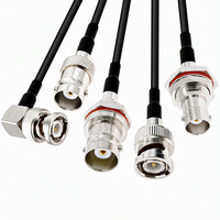 Câble RG174 BNC vers BNC, connecteur mâle-femelle à angle droit, rallonge coaxiale RF, pigtail