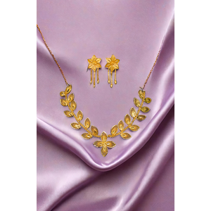 Necklace Earrings <b>Set</b> with 22K Gold Plated Premium Designed <b>Women</b> Wear Necklace Earrings <b>Set</b> <b>Jewelry</b> Uses - Product Image 1