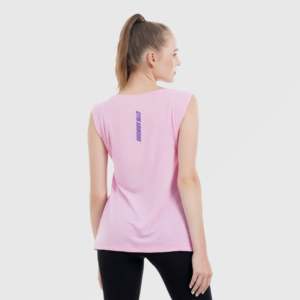 Top Deportivo Corto y Elegante para Mujer, Transpirable, Color Rosa, Tejido de Punto Cómodo para Gimnasio y Yoga, Estampado Veraniego - Product Image 2