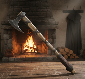 ขวานอเนกประสงค์แบบพกพา แข็งแรงทนทาน ด้ามไม้ พับได้ หัวขวานเหล็กกล้าคาร์บอนสูง ด้านหลังแบน สำหรับงานอุตสาหกรรมและกิจกรรมกลางแจ้ง - Product Image 4