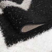 Superbe tapis persan en polyester shaggy, microfibre, fabriqué à la machine, avec lurex, de fabrication turque, de qualité supérieure, adapté aux animaux domestiques, design moderne, pour usage domestique