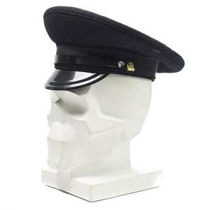 Gorras de pico azul marino hechas a medida, venta al por mayor, tocados de alta calidad, gorra de visera hecha en fábrica, gorra ceremonial elegante ajustable - Product Image 2