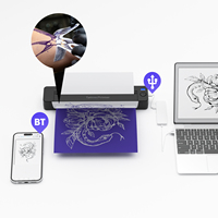 Impresora de Plantillas Luckjingle A4, Impresora de Tatuajes Compatible con PC y Móviles, 50KM de Duración, Corrección Automática para Distribuidores Mayoristas, Personalizable