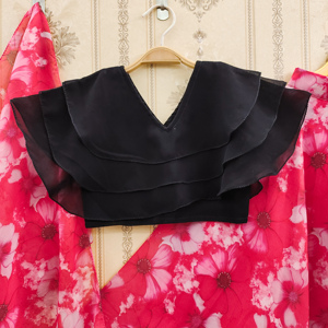 Shoryam Fashion, el Más Vendido, Lehenga Choli Étnico Rojo con Flores para Niñas, de Poliéster, Largo hasta el Suelo |   Nuevo y Moderno para Fiestas - Product Image 3