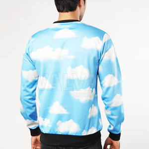 Ropa de calle personalizada sudaderas sólidas tela de lana de invierno algodón mezclado 3D impreso bajo MOQ OEM sublimación liso teñido personalizado - Product Image 4